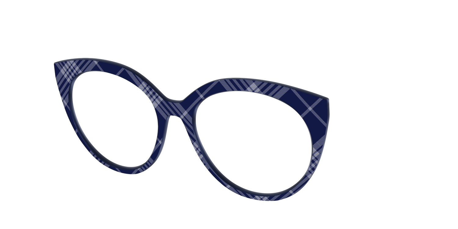 The Navy Twill Plaid - Angle Top Image - Pair Eyewear