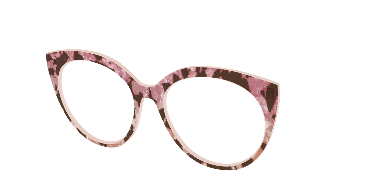 The Pale Peach Pearl Tortoise - Angle Top Image - Pair Eyewear