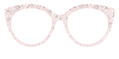 The Pink Shimmer Petals with Silver Foil - Front Top Thumbnail - Pair Eyewear
