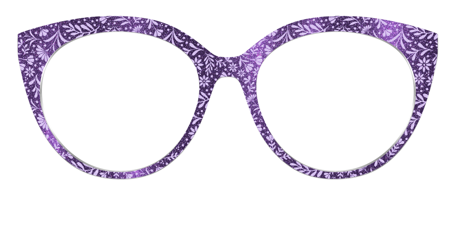 The Purple Shimmer Botanical - Front Top Image - Pair Eyewear