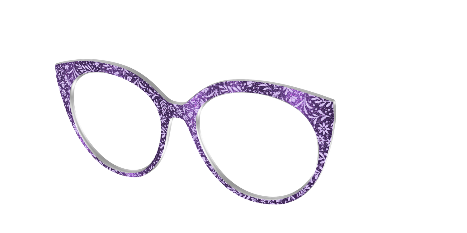 The Purple Shimmer Botanical - Angle Top Image - Pair Eyewear