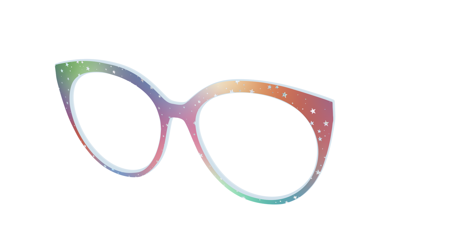 The Rainbow Holographic Celestial - Angle Top Image - Pair Eyewear