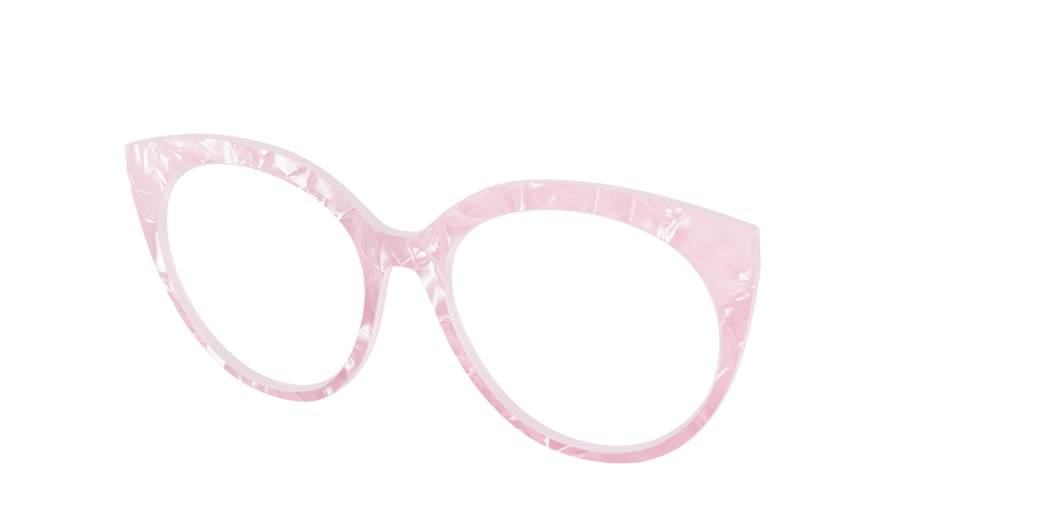 The Rose Quartz Pearl Marble - Angle Top Image - Pair Eyewear