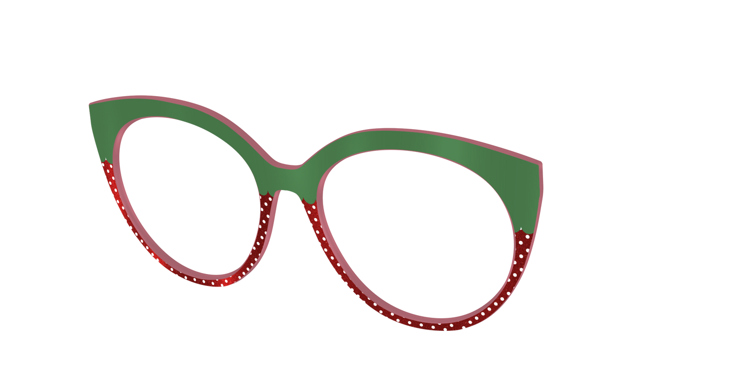 The Shimmer Strawberry - Angle Top Image - Pair Eyewear