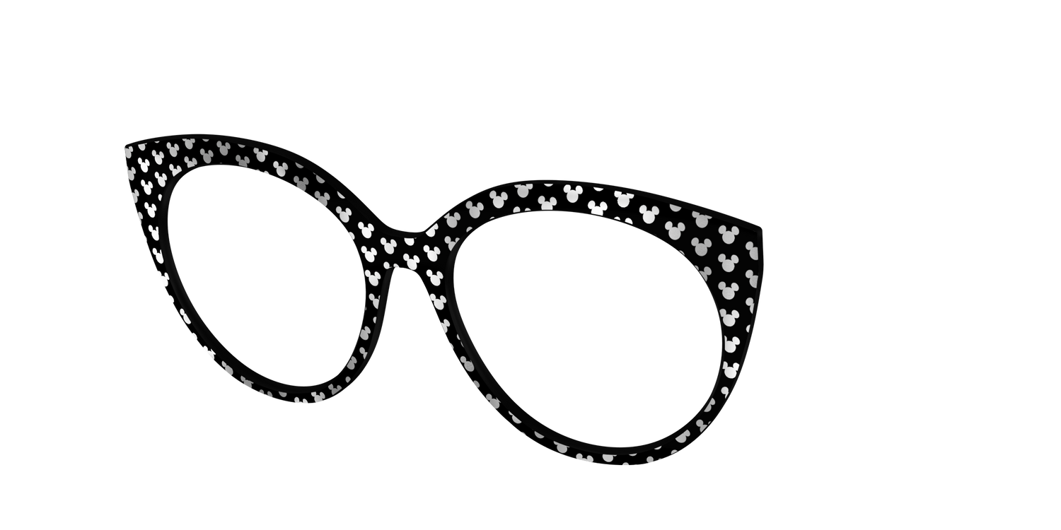 The Silver Foil Mickey - Angle Top Image - Pair Eyewear