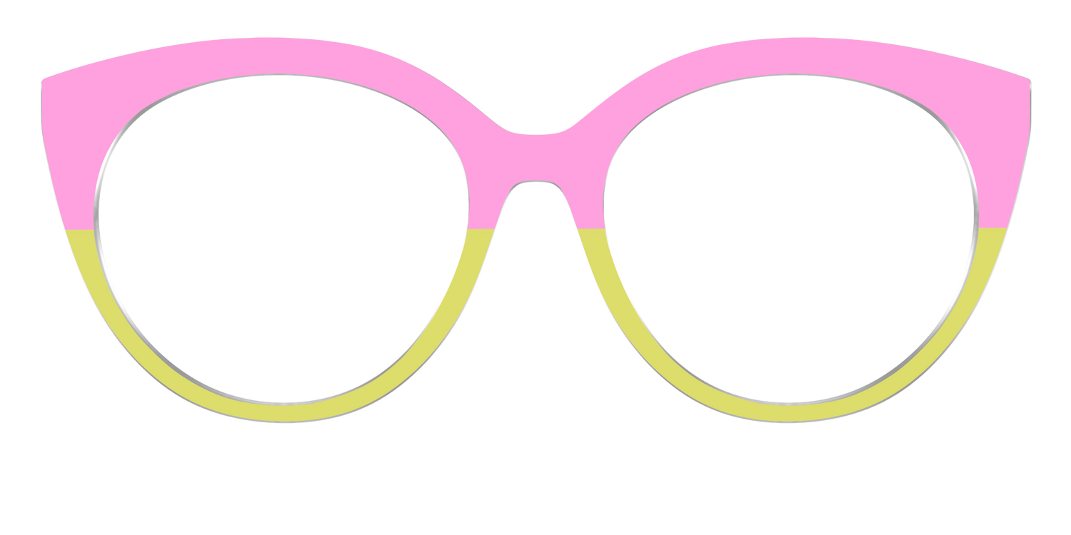 The Sweet Pea & Chartreuse Split - Front Top Image - Pair Eyewear