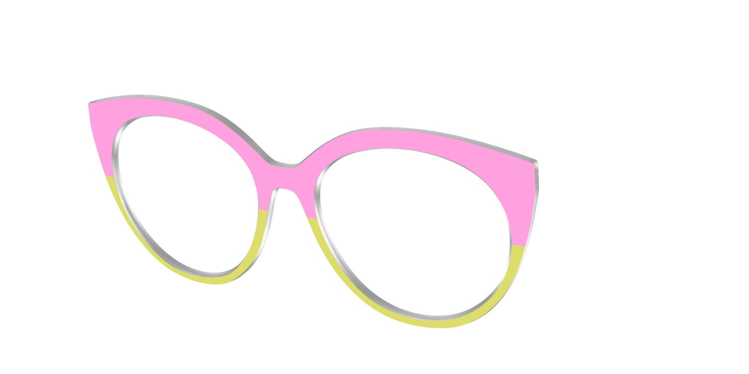 The Sweet Pea & Chartreuse Split - Angle Top Image - Pair Eyewear