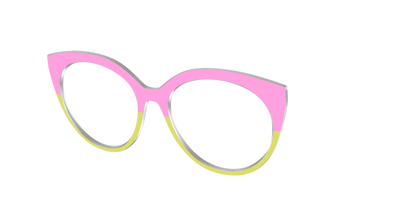 The Sweet Pea & Chartreuse Split - Angle Top Thumbnail - Pair Eyewear
