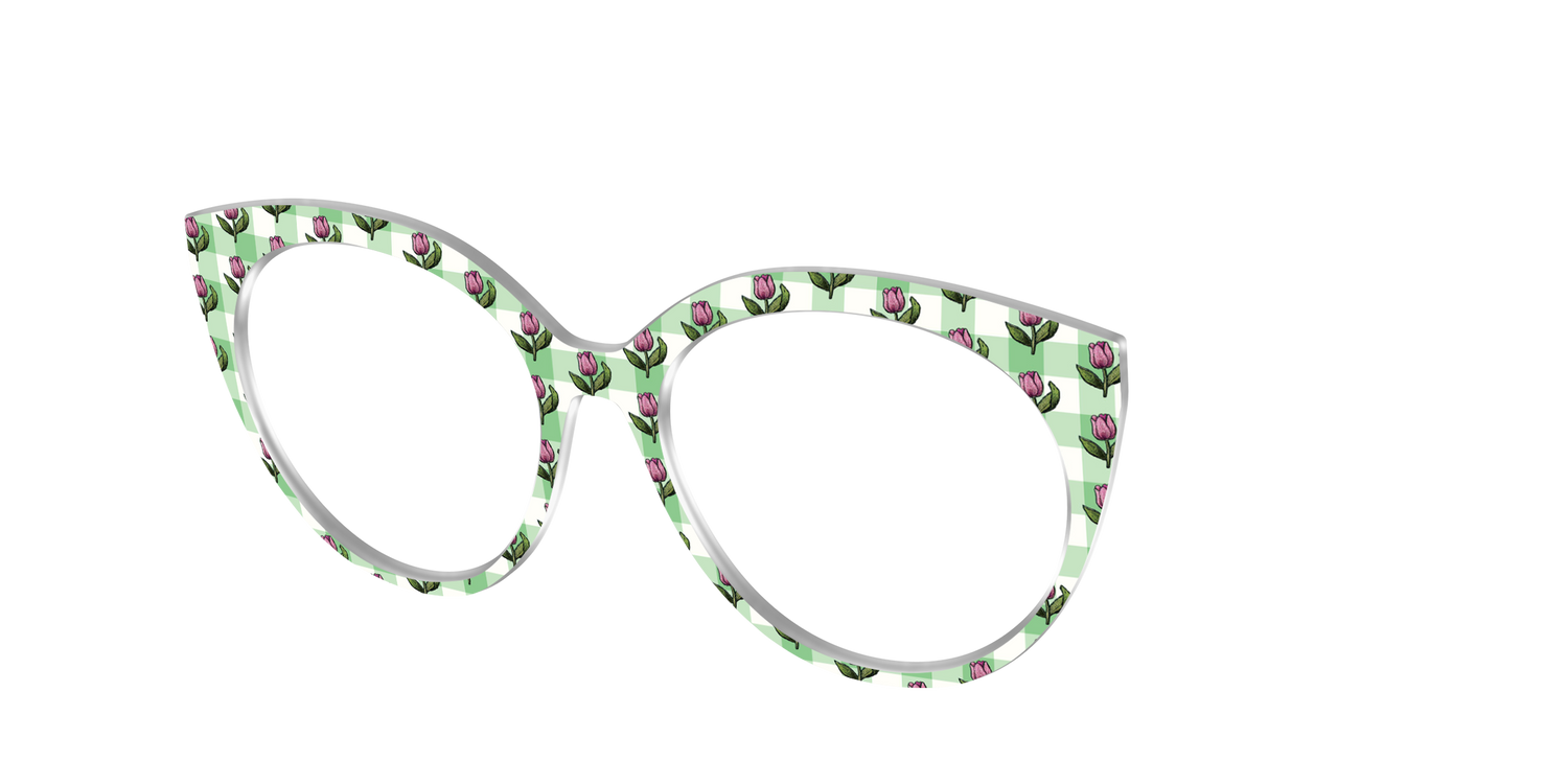 The Tulip Gingham - Angle Top Image - Pair Eyewear