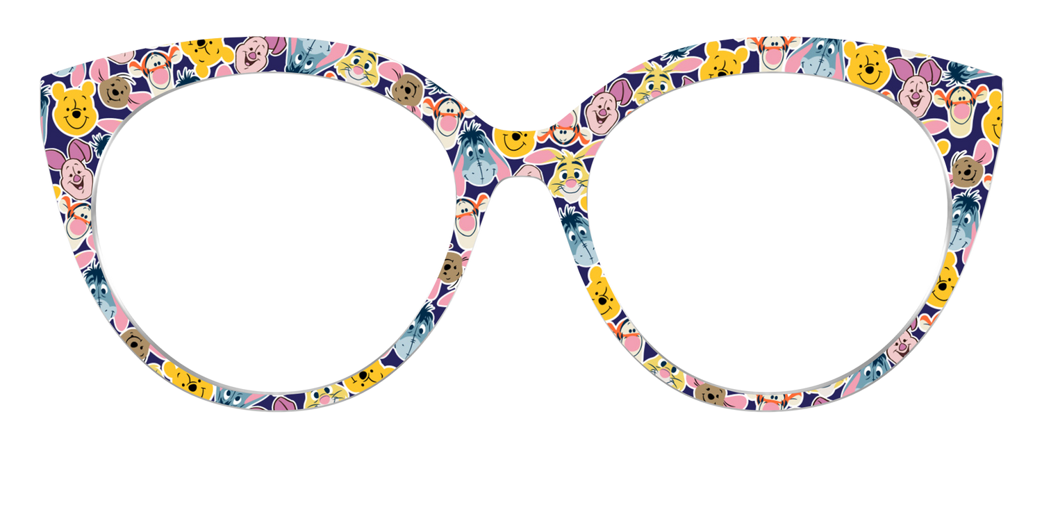 Winnie the Pooh & Friends Stickers - Front Top Image - Pair Eyewear