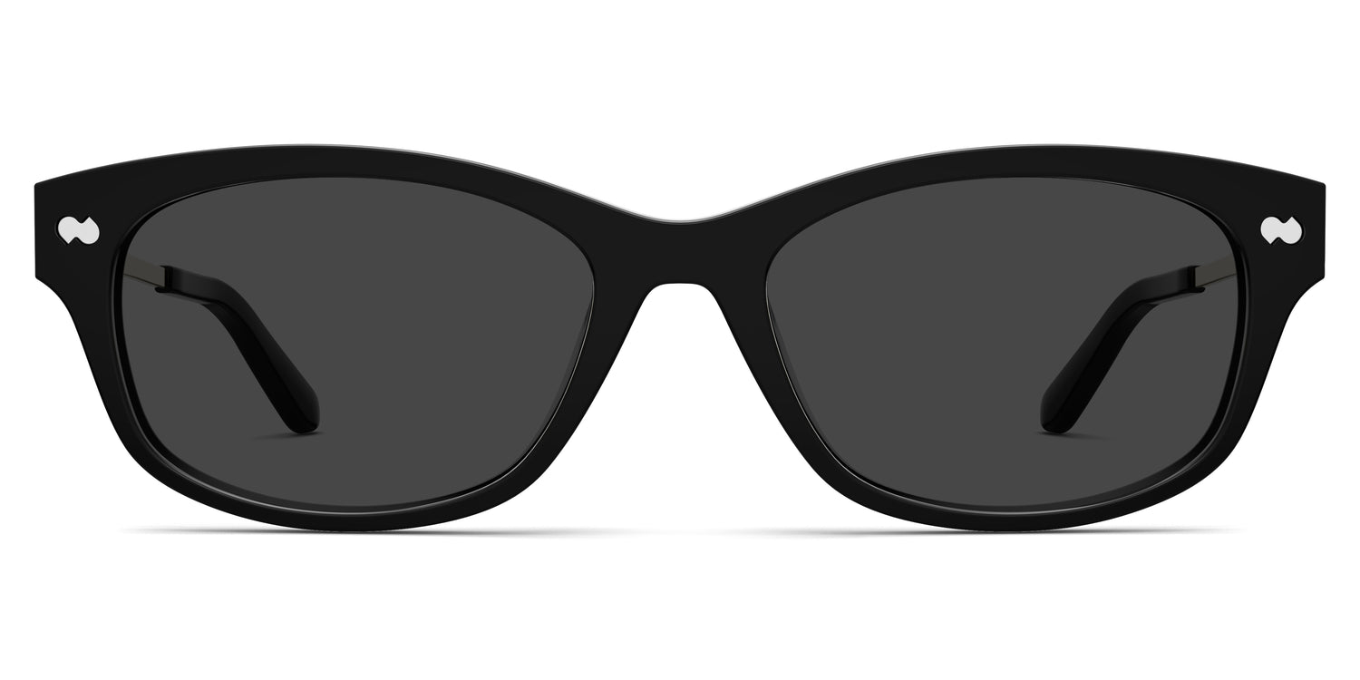 The Addison - Black Acetate Gold Metal Sun