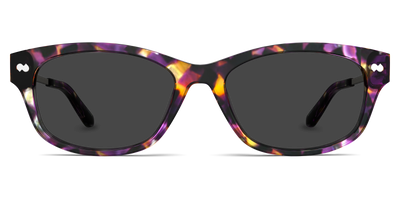 The Addison - Purple Confetti Tortoise Acetate Gold Metal Sun