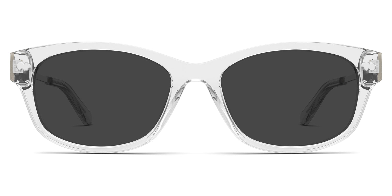 The Addison - Crystal Clear Acetate Silver Metal Sun