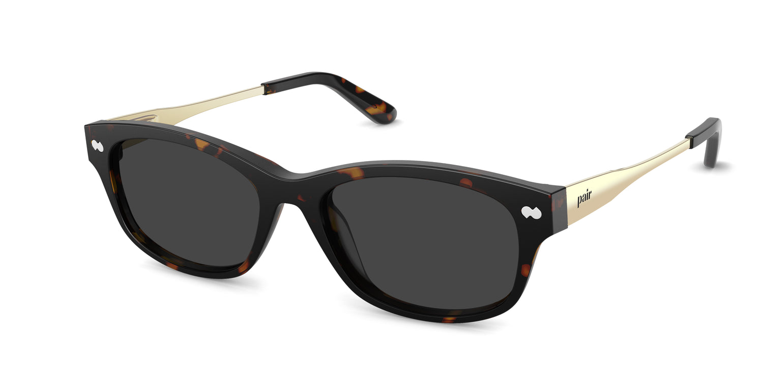 The Addison - Tortoise Acetate Gold Metal Sun