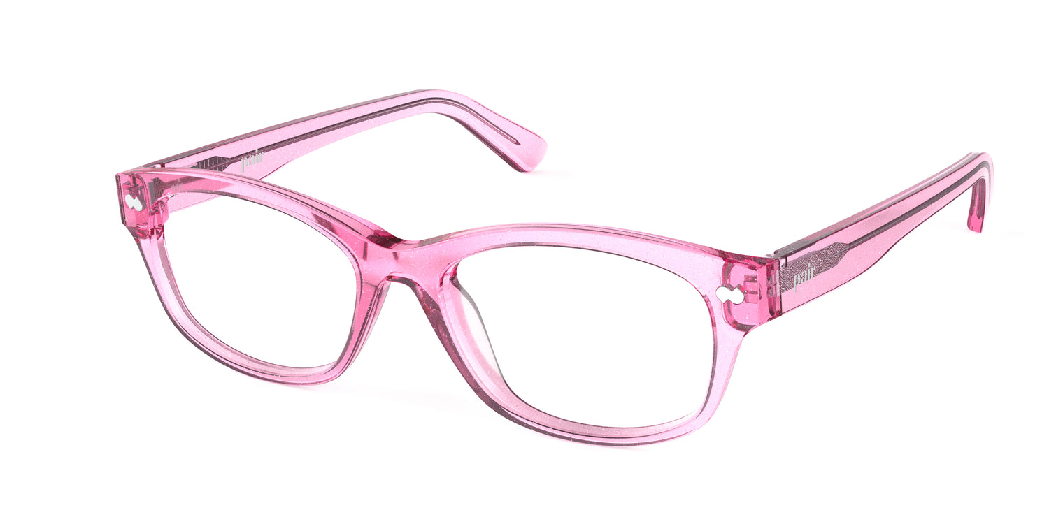 The Addison - Pink Glitter Clear