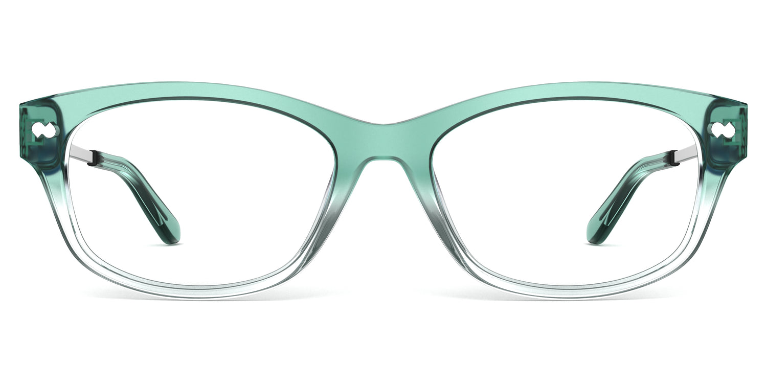 The Addison - Teal Pearlized Gradient Acetate Silver Metal - Carousel2 - Pair Eyewear