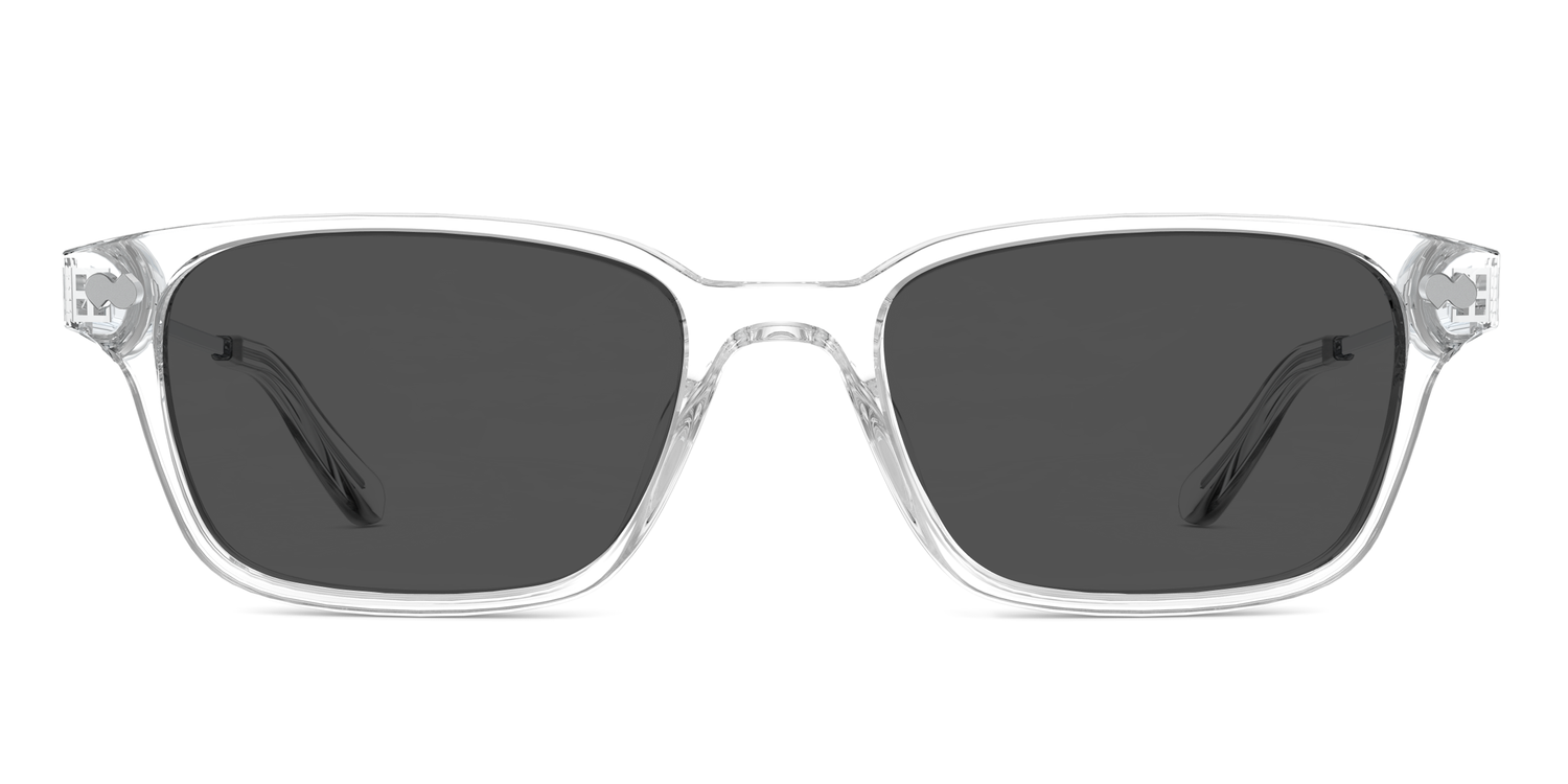 The Finley - Mixed Material Crystal Clear Silver Metal Sun