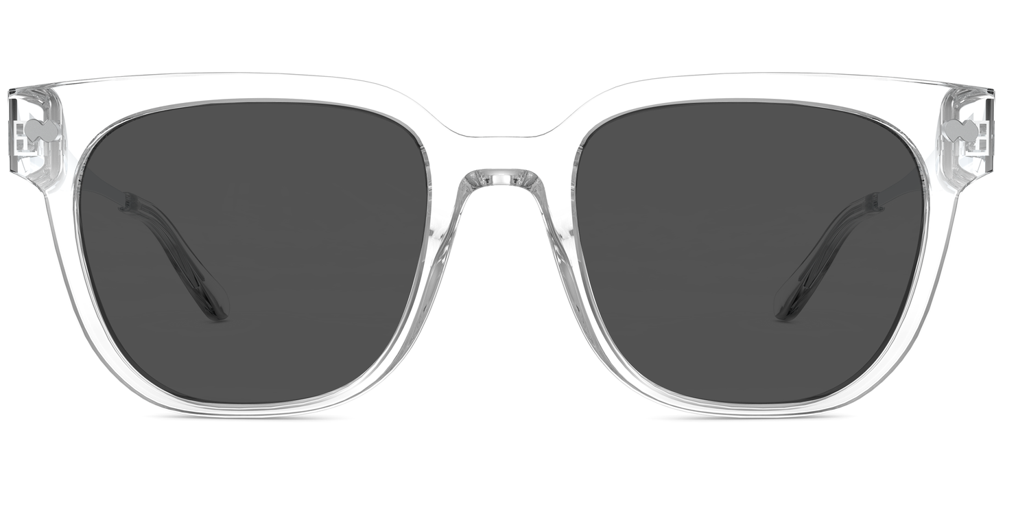 The Murphy - Mixed Material Crystal Clear Silver Metal Sun