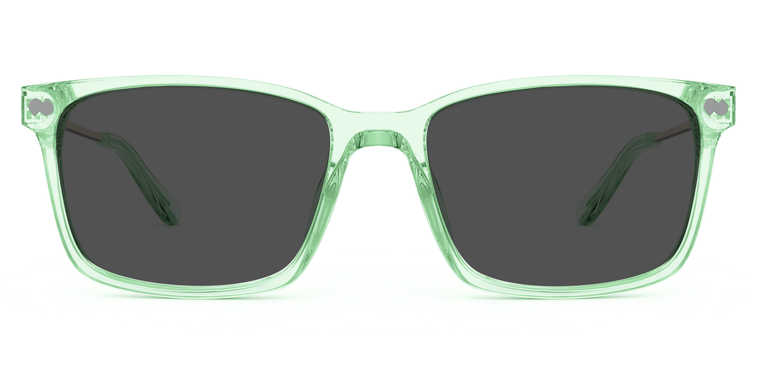 The Kirby - Mixed Material Green Clear Gold Metal Sun