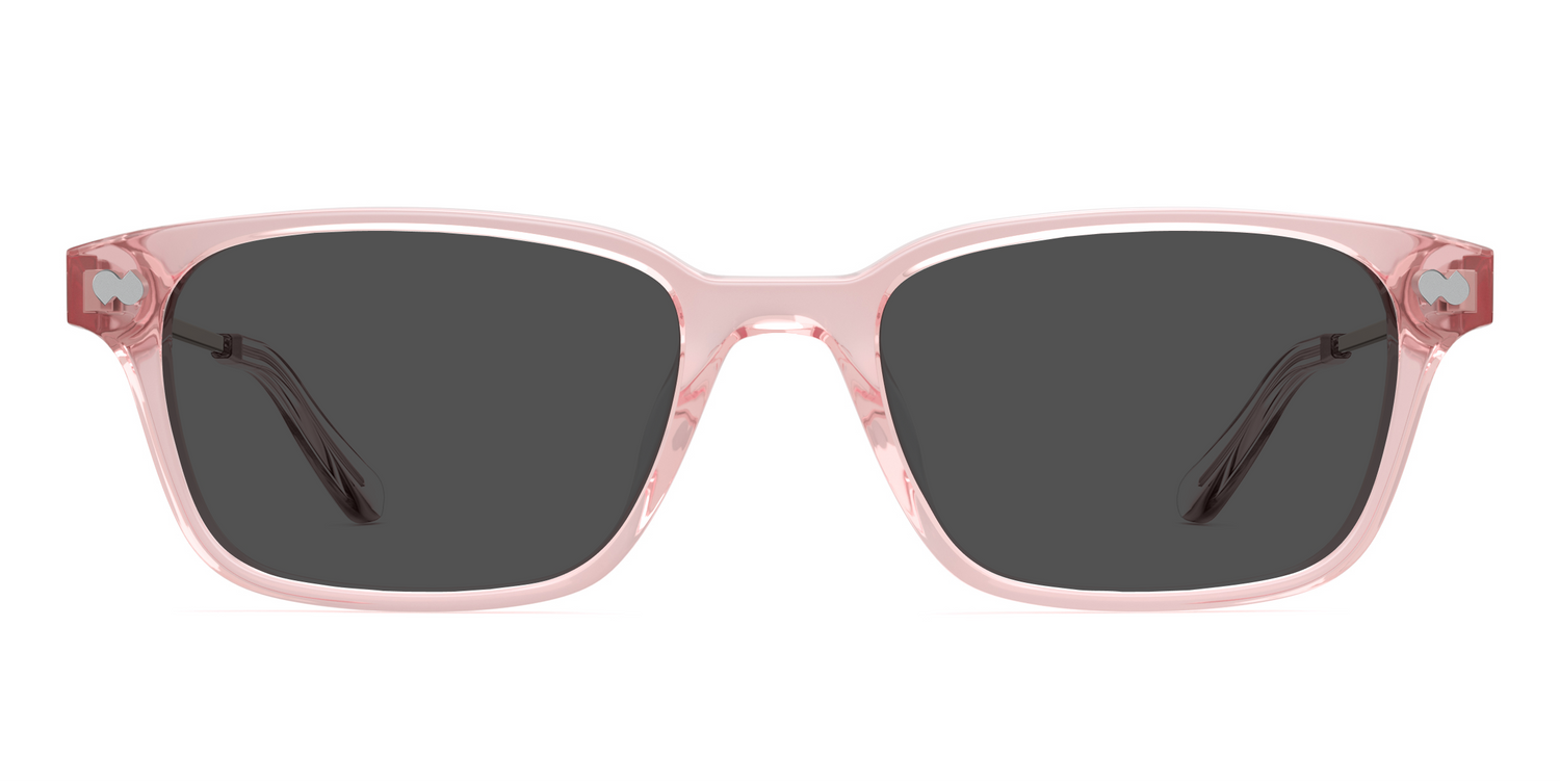 The Finley - Mixed Material Pink Clear Rose Gold Metal Sun