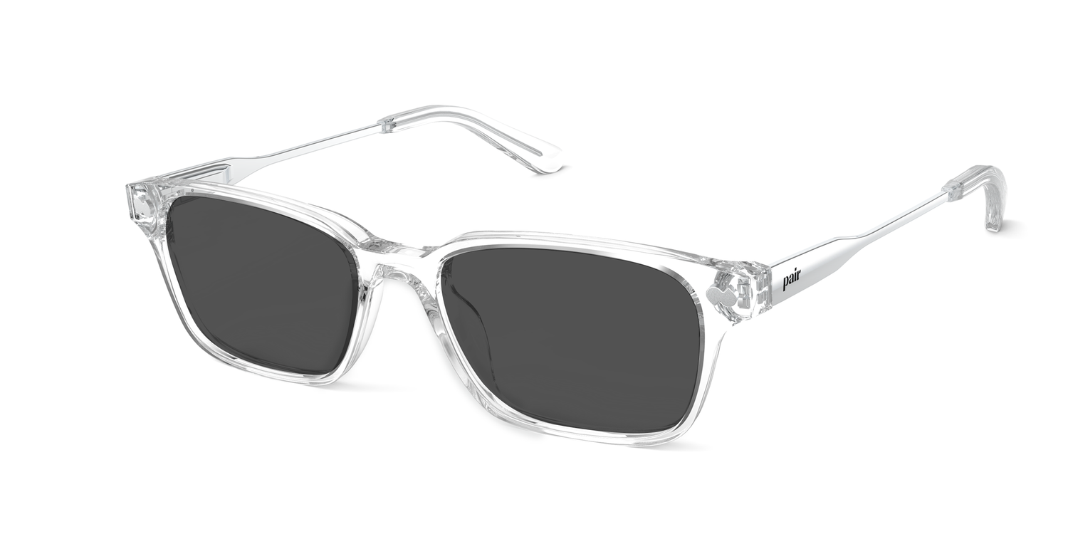 The Finley - Mixed Material Crystal Clear Silver Metal Sun