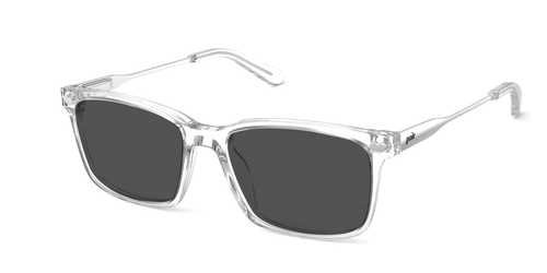 The Kirby - Crystal Clear Acetate Silver Metal Sun - Pair Eyewear