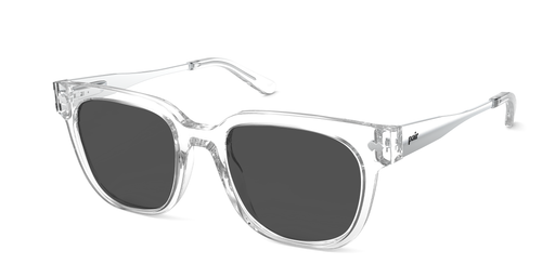 The Murphy - Crystal Clear Acetate Silver Metal Sun - Pair Eyewear