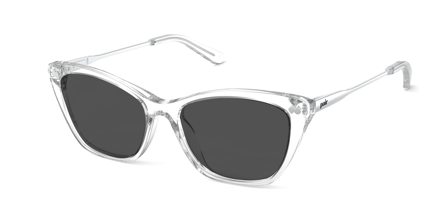 The Wanda - Mixed Material Crystal Clear Silver Metal Sun