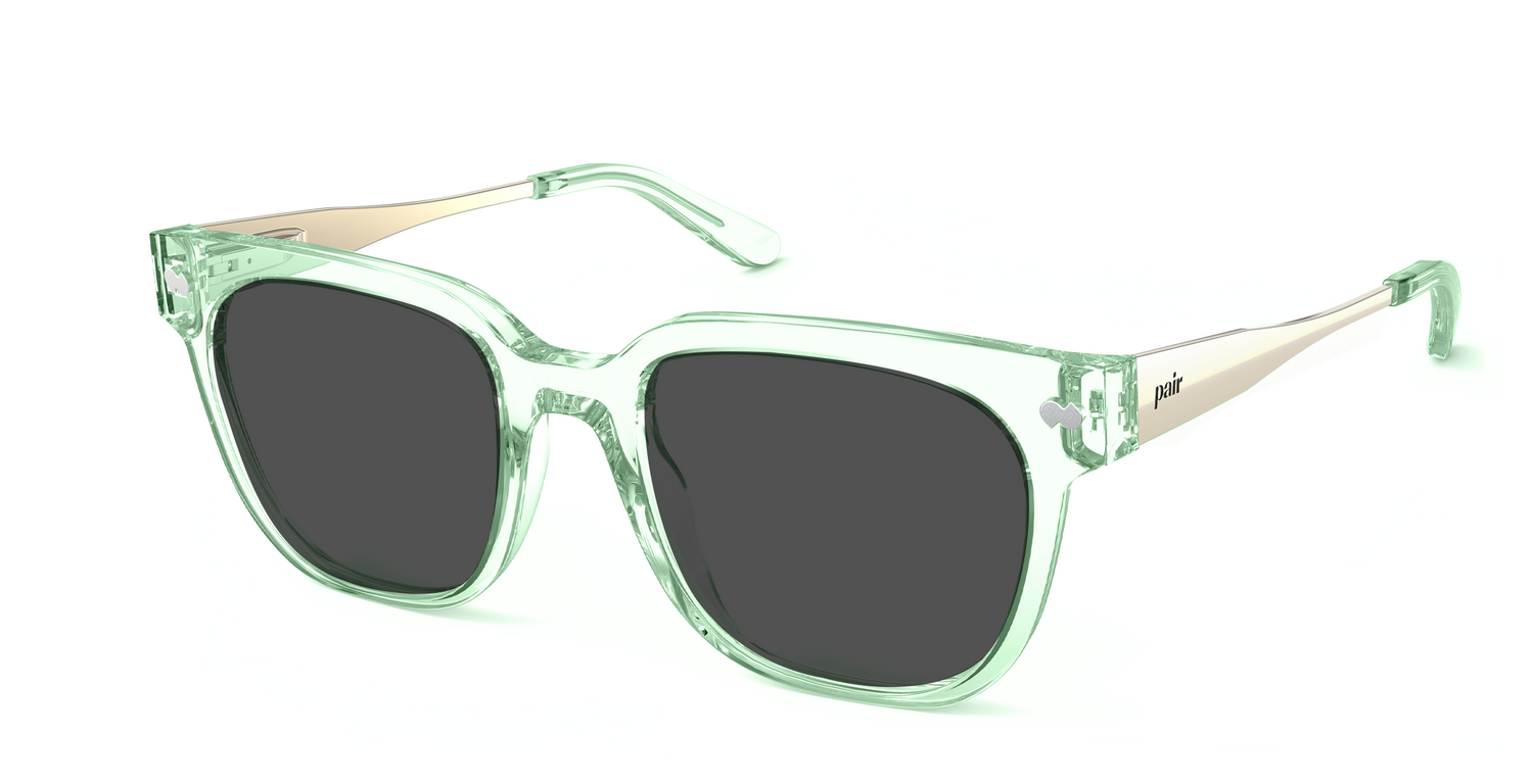 The Murphy - Mixed Material Green Clear Gold Metal Sun