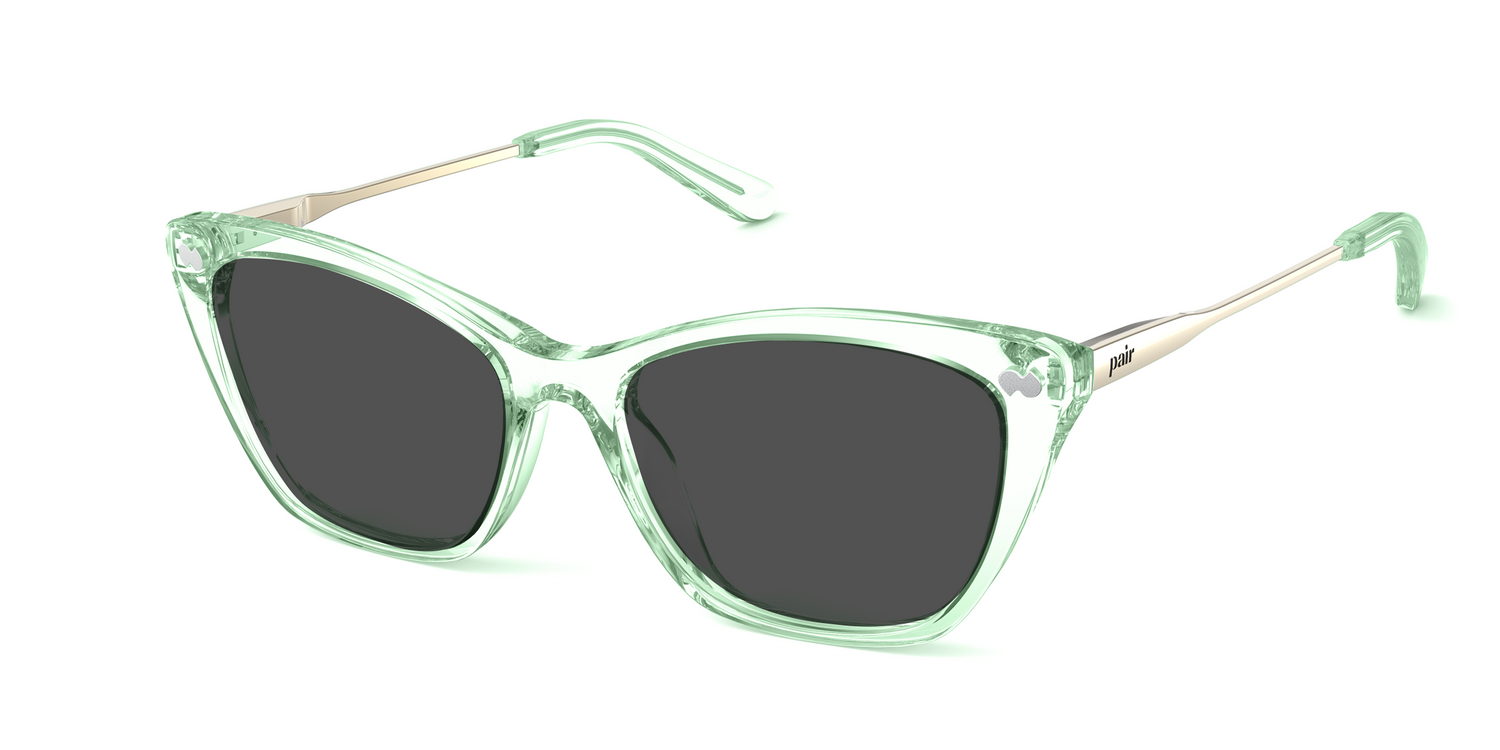The Wanda - Mixed Material Green Clear Gold Metal Sun