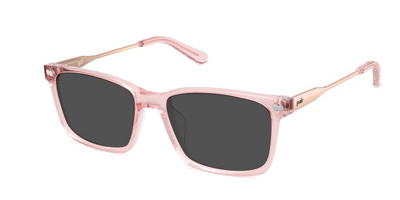 The Kirby - Mixed Material Pink Clear Rose Gold Metal Sun