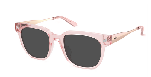 The Murphy - Pink Clear Acetate Rose Gold Metal Sun - Pair Eyewear