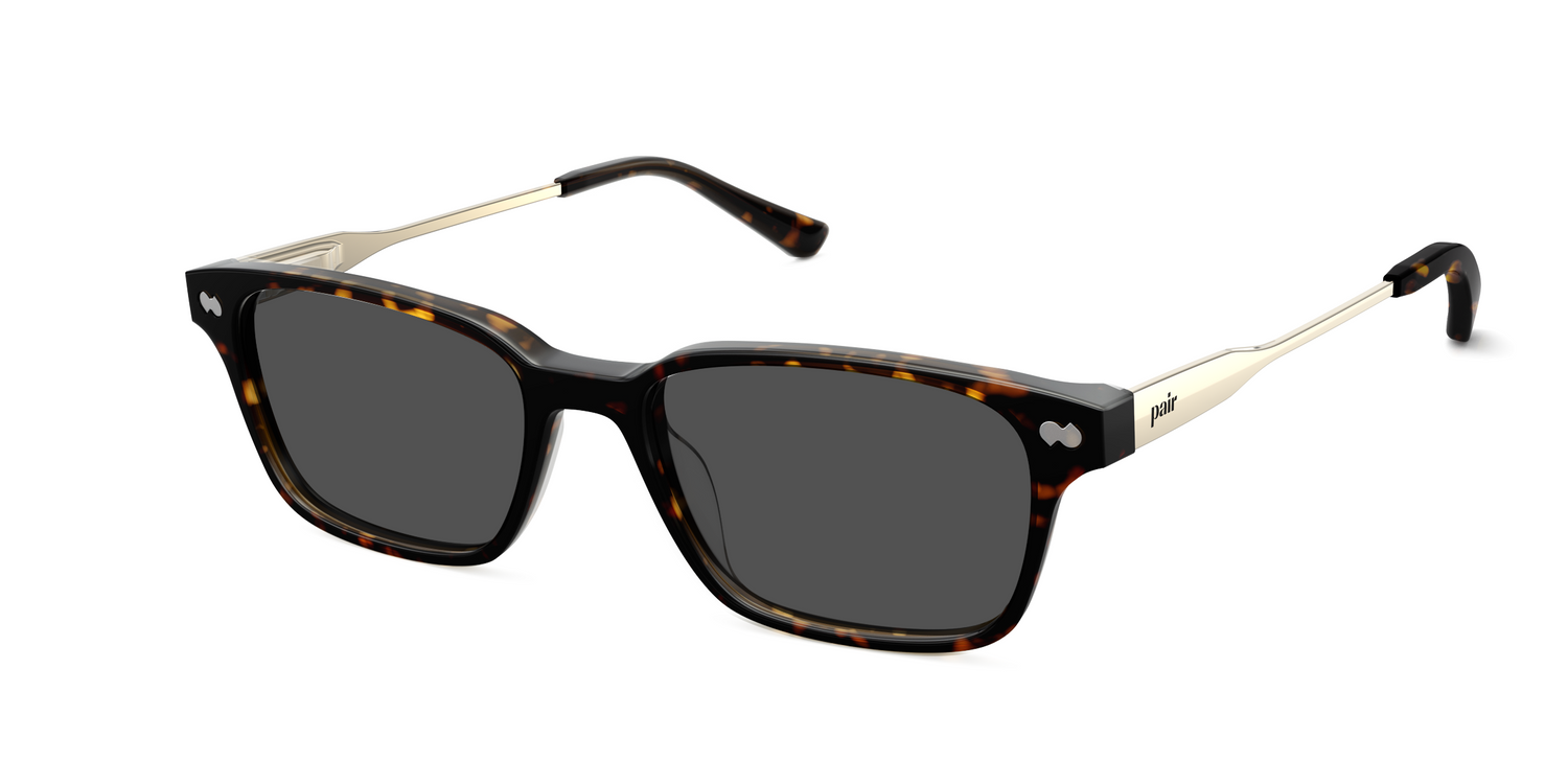 The Finley - Mixed Material Tortoise Gold Metal Sun