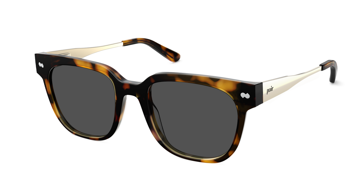 The Murphy - Mixed Material Tortoise Gold Metal Sun