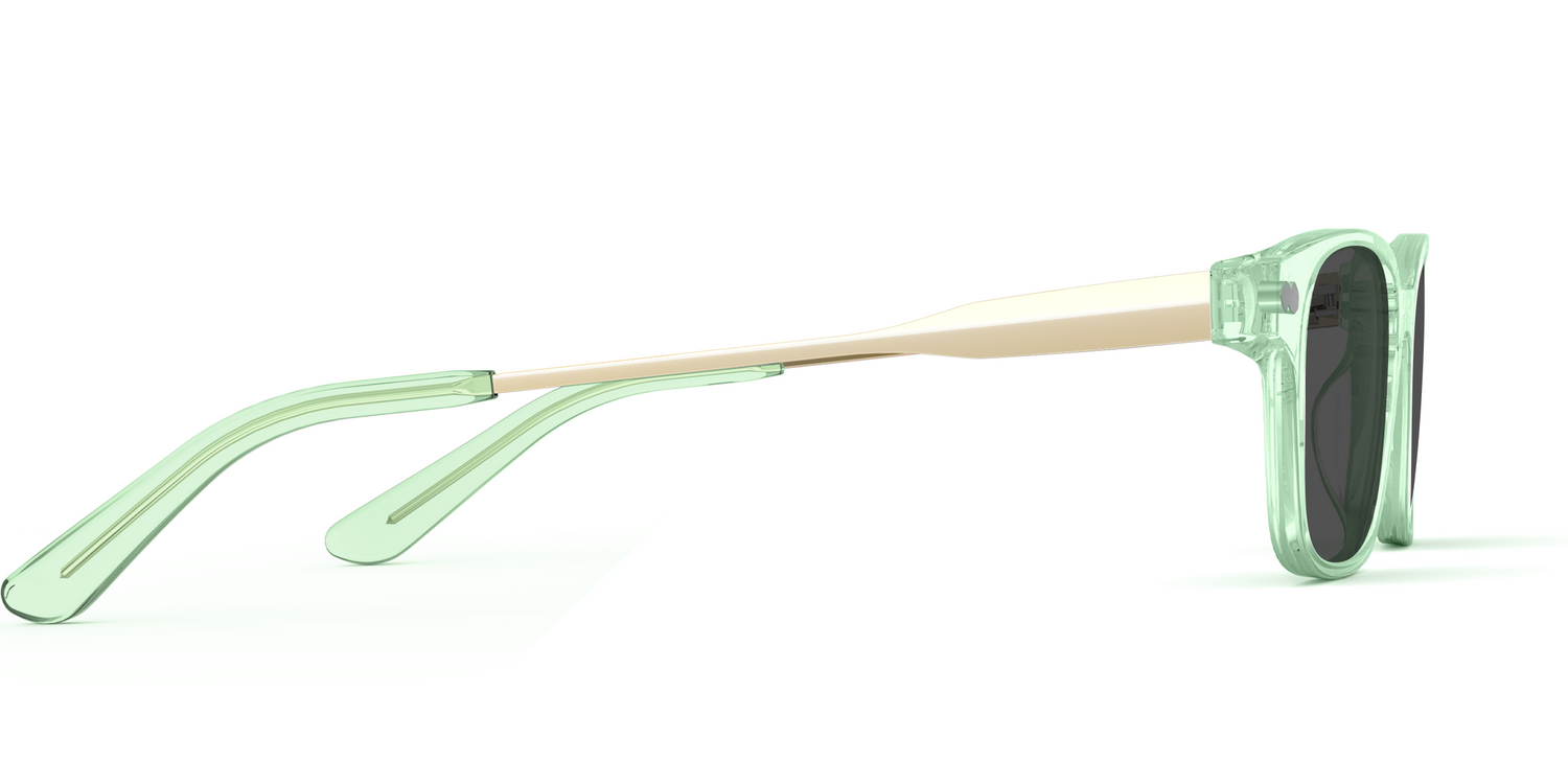 The Finley - Mixed Material Green Clear Gold Metal Sun