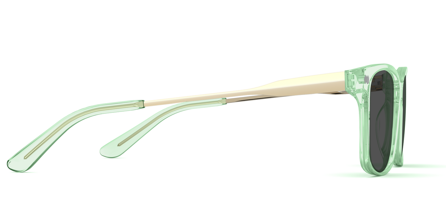 The Kirby - Mixed Material Green Clear Gold Metal Sun