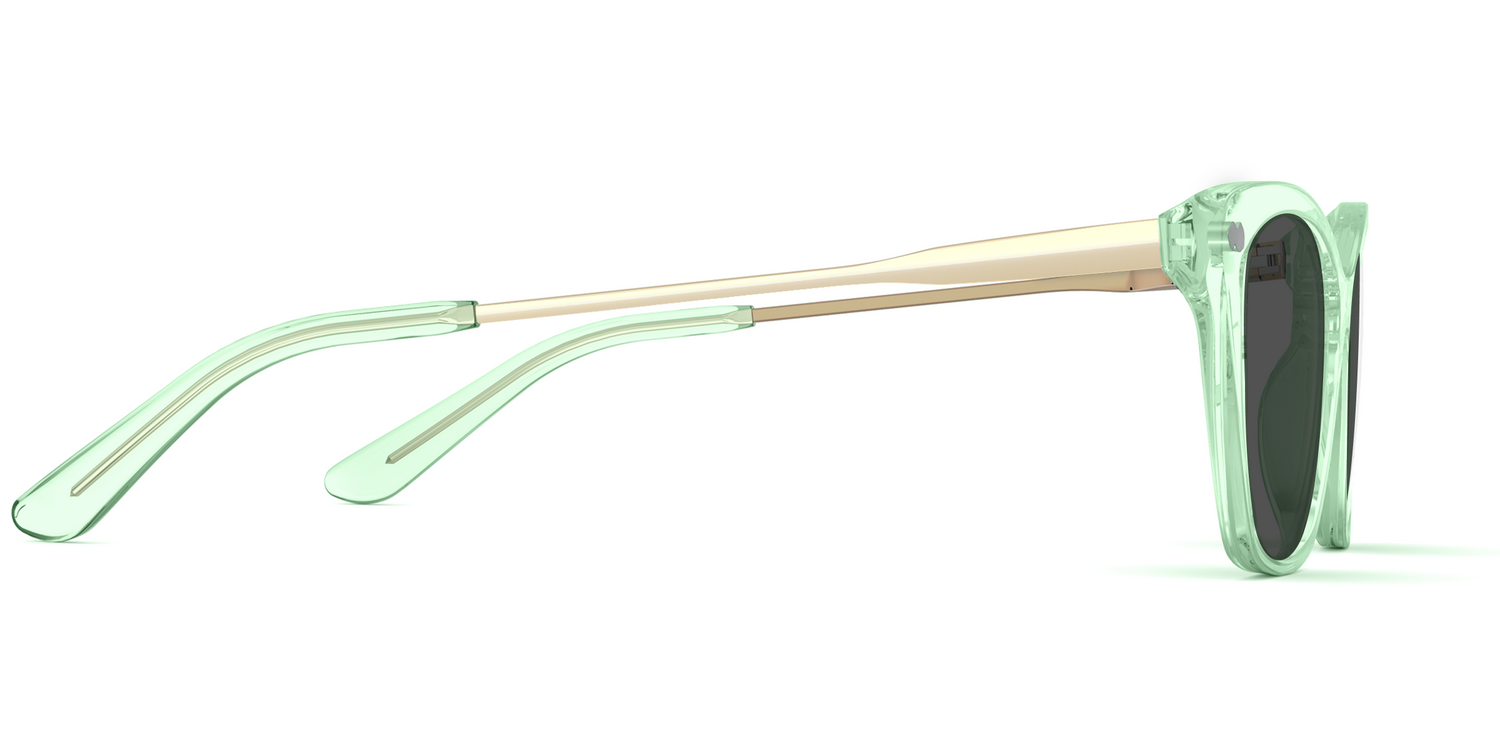 The Wanda - Mixed Material Green Clear Gold Metal Sun
