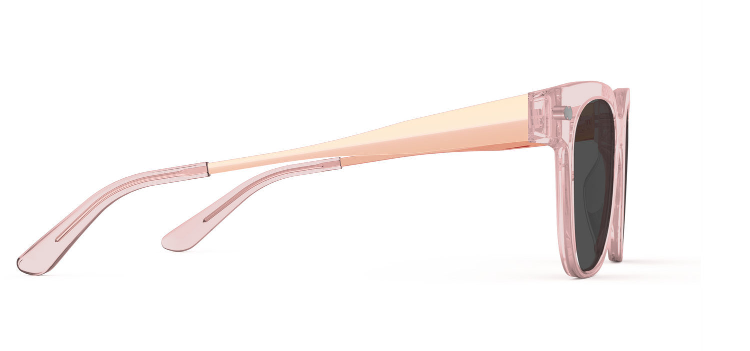 The Murphy - Mixed Material Pink Clear Rose Gold Metal Sun