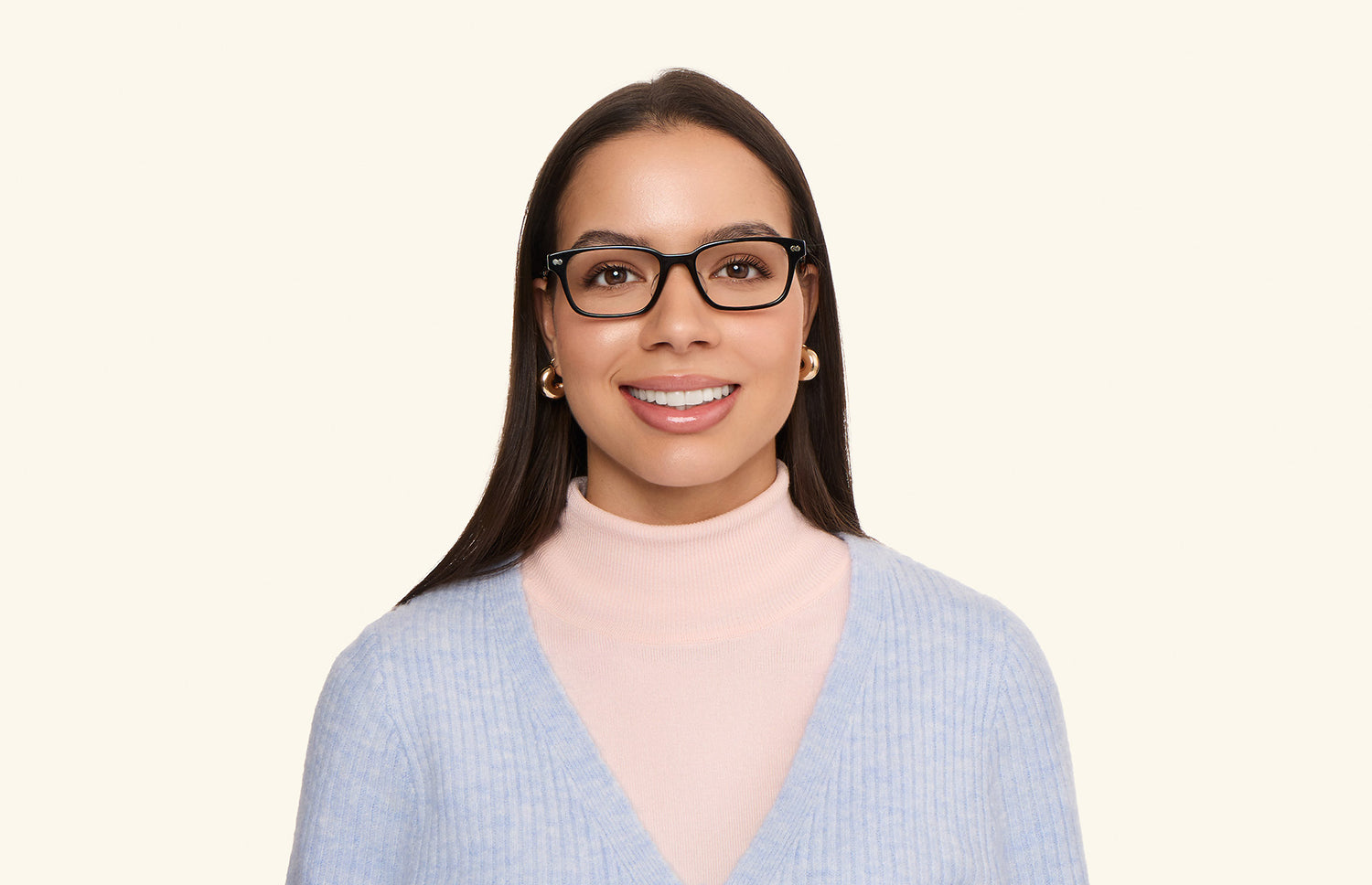 The Finley - Mixed Material Crystal Clear Silver Metal