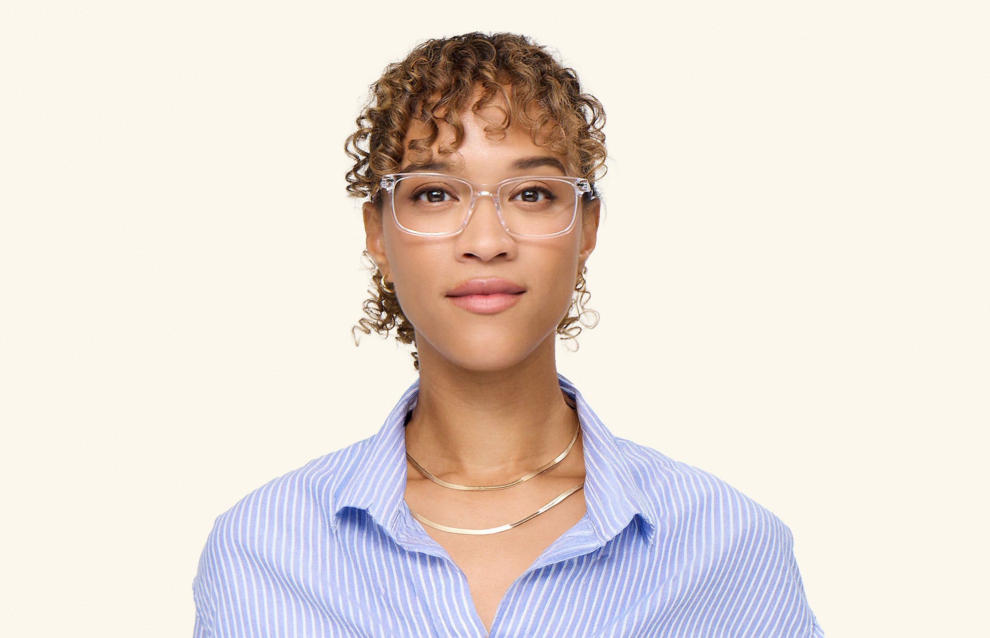 The Kirby - Crystal Clear Acetate Silver Metal – Pair Eyewear