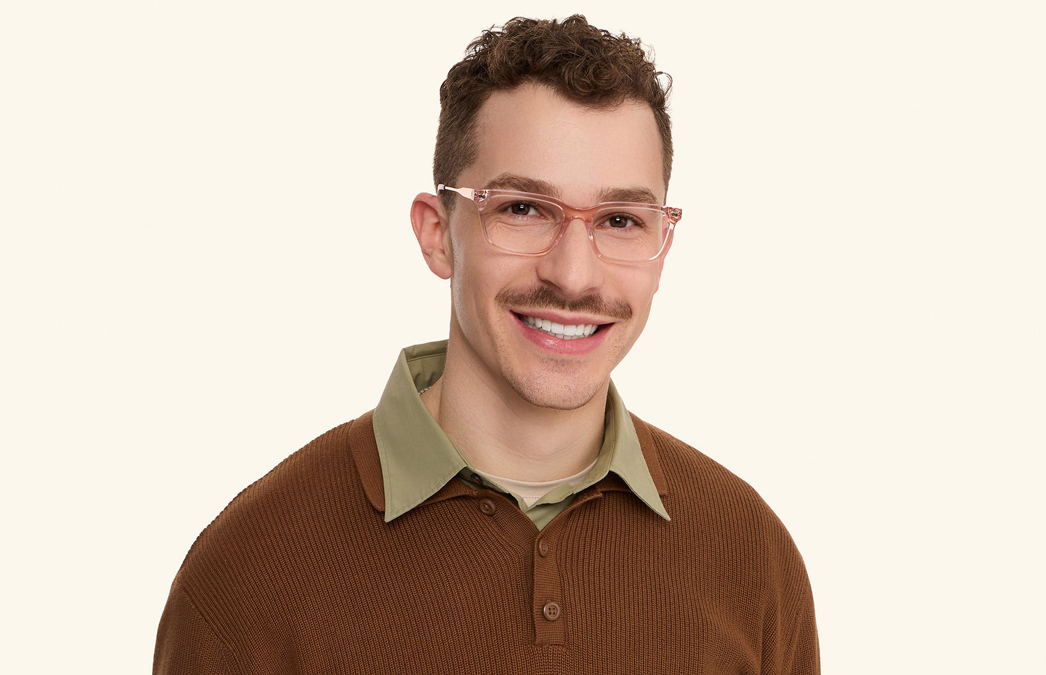 The Larkin - Pink Clear Acetate Rose Gold Metal