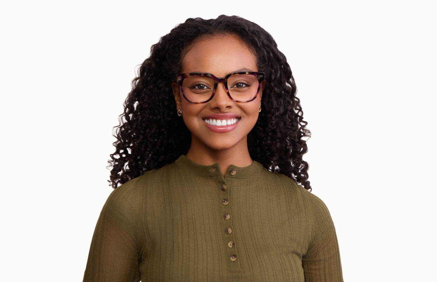 The Murphy - Purple Confetti Tortoise Acetate Gold Metal - LifeStyle1 - Pair Eyewear