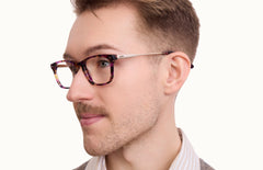 The Casper - Purple Confetti Tortoise Acetate Gold Metal - LifeStyle Thumbnail2 - Pair Eyewear