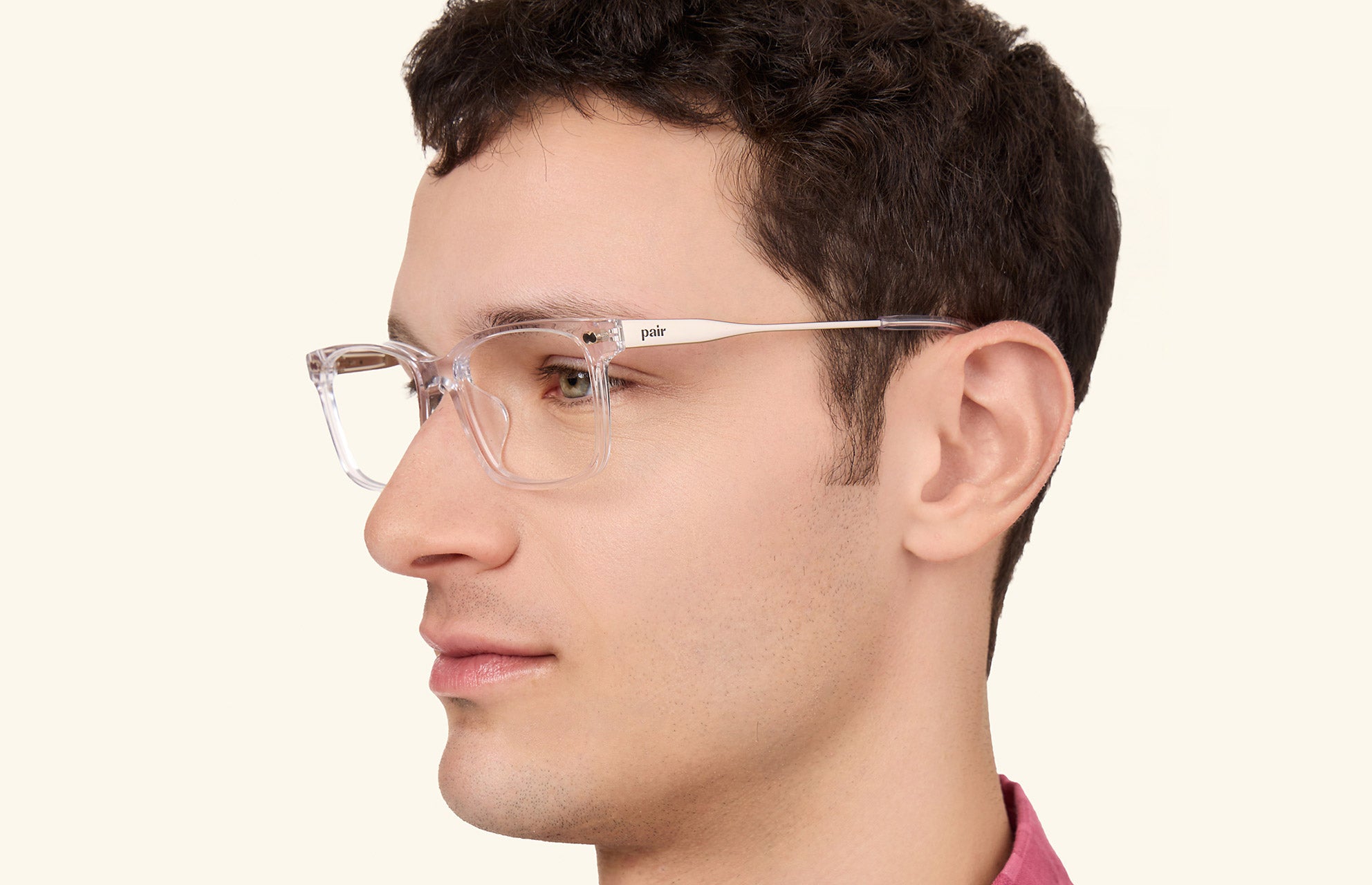 The Kirby - Crystal Clear Acetate Silver Metal – Pair Eyewear