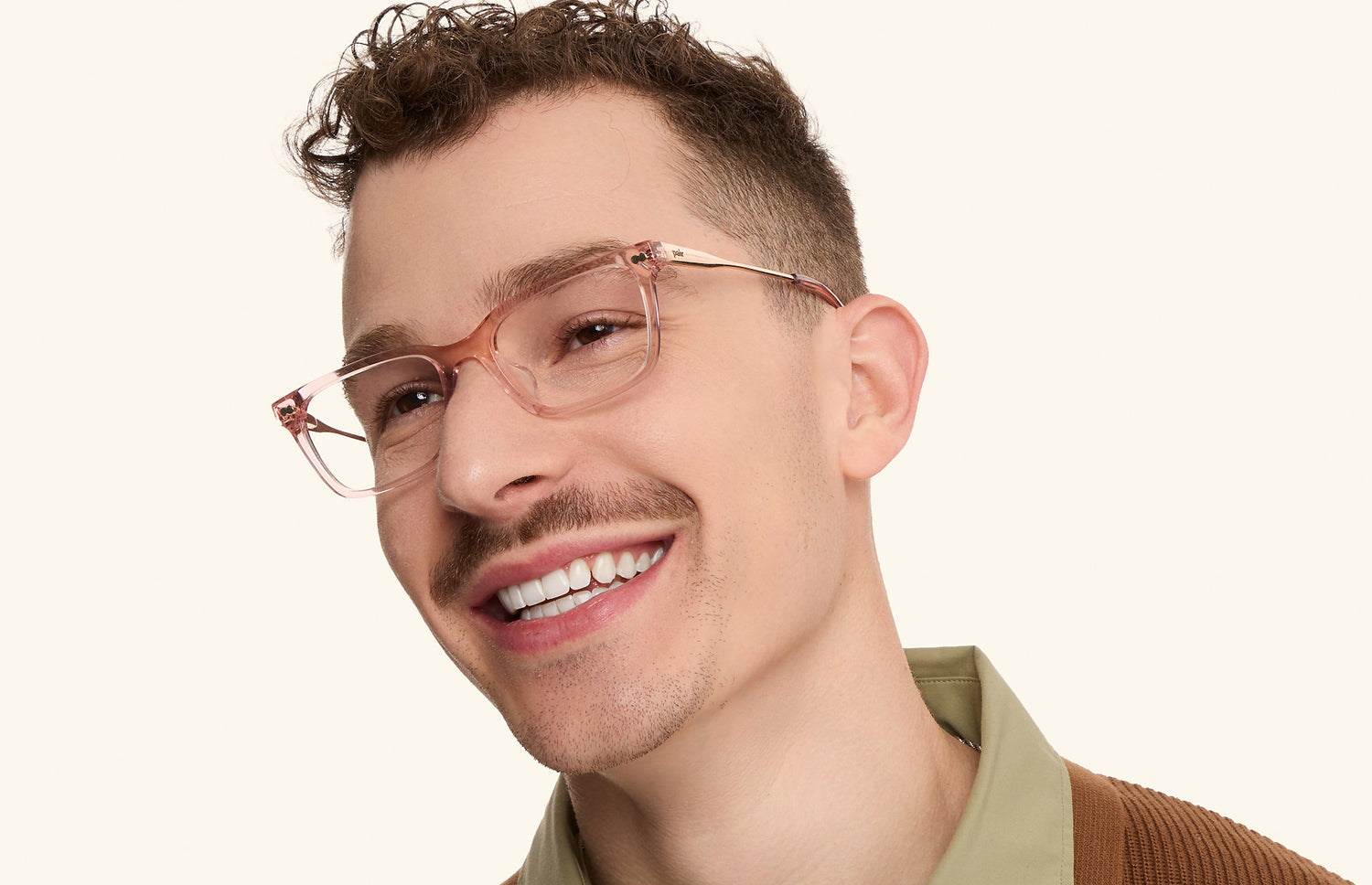 The Larkin - Pink Clear Acetate Rose Gold Metal