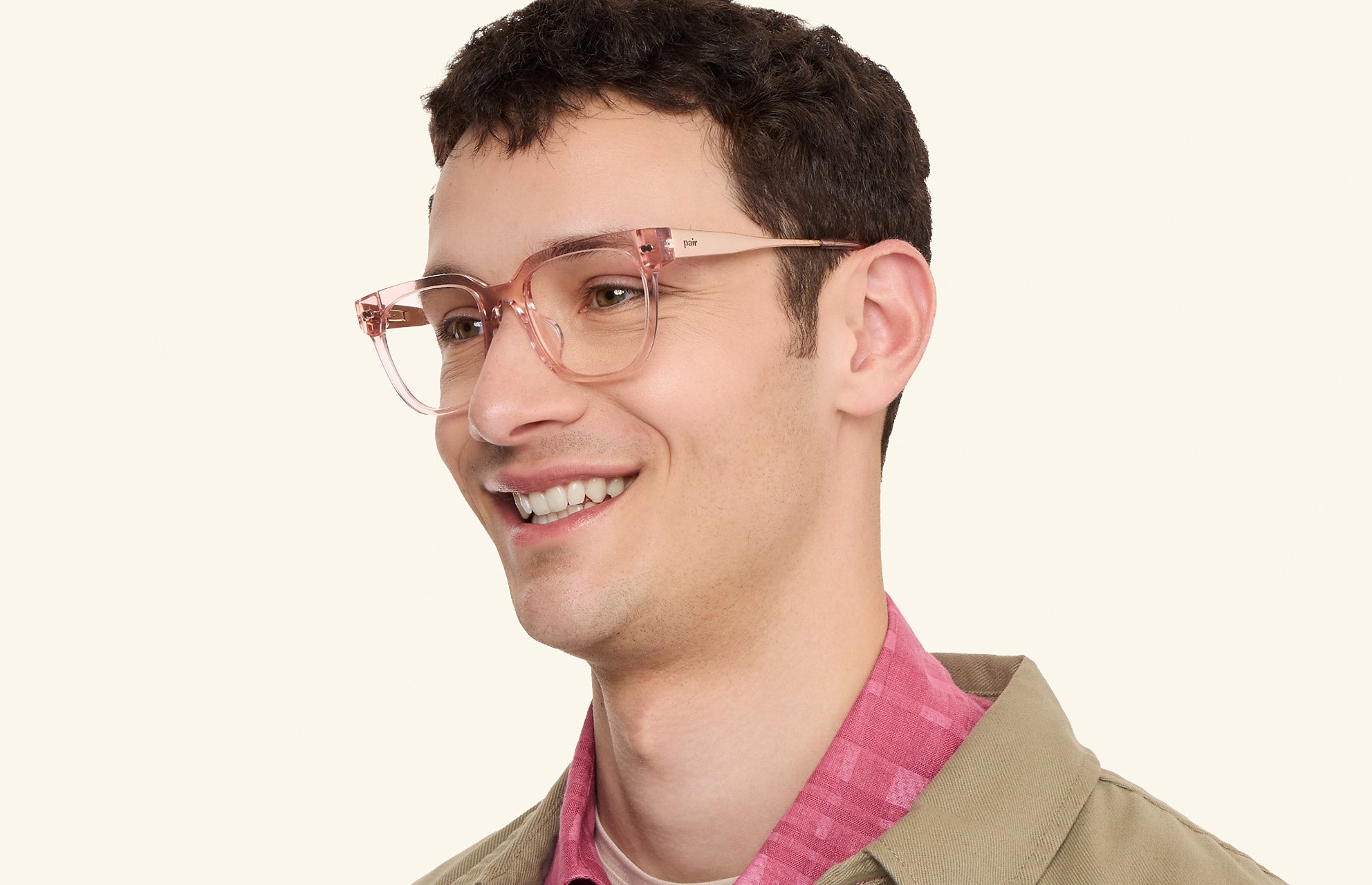 The Murphy - Pink Clear Acetate Rose Gold Metal – Pair Eyewear
