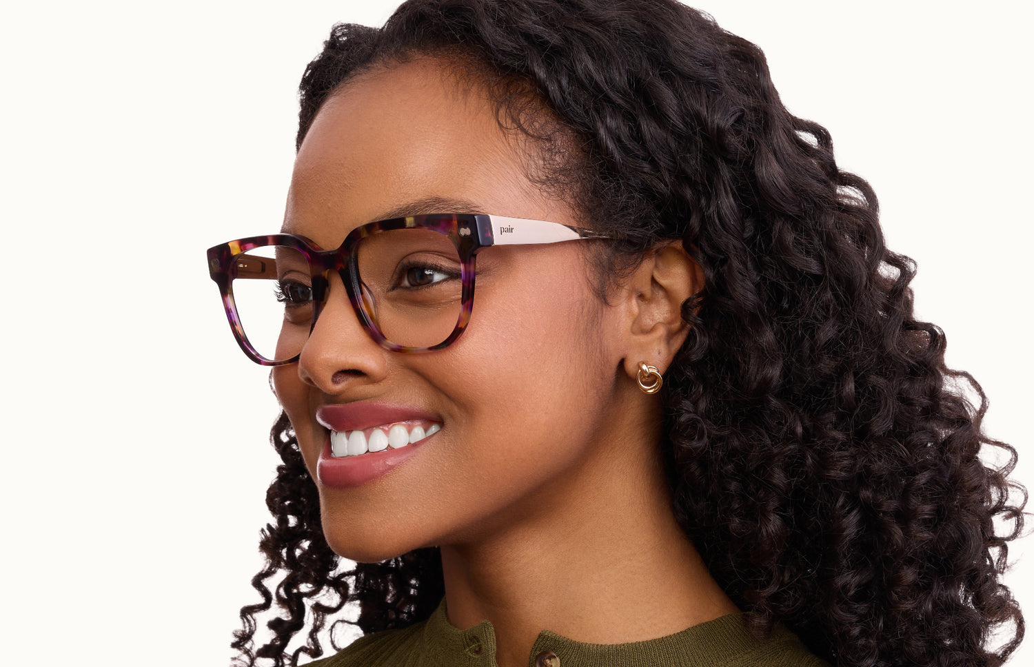 The Murphy - Purple Confetti Tortoise Acetate Gold Metal - LifeStyle2 - Pair Eyewear