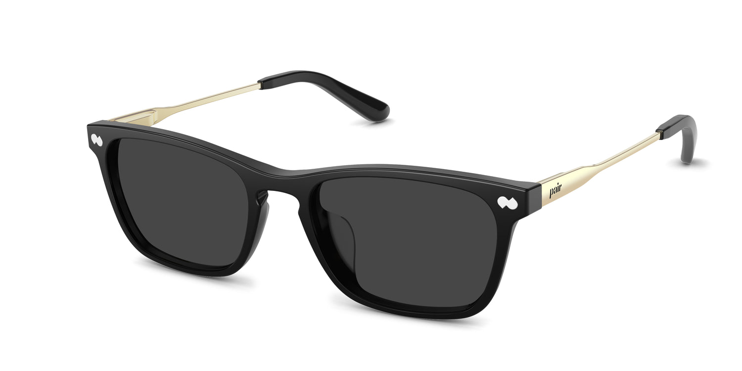 The Casper - Black Acetate Gold Metal Sun