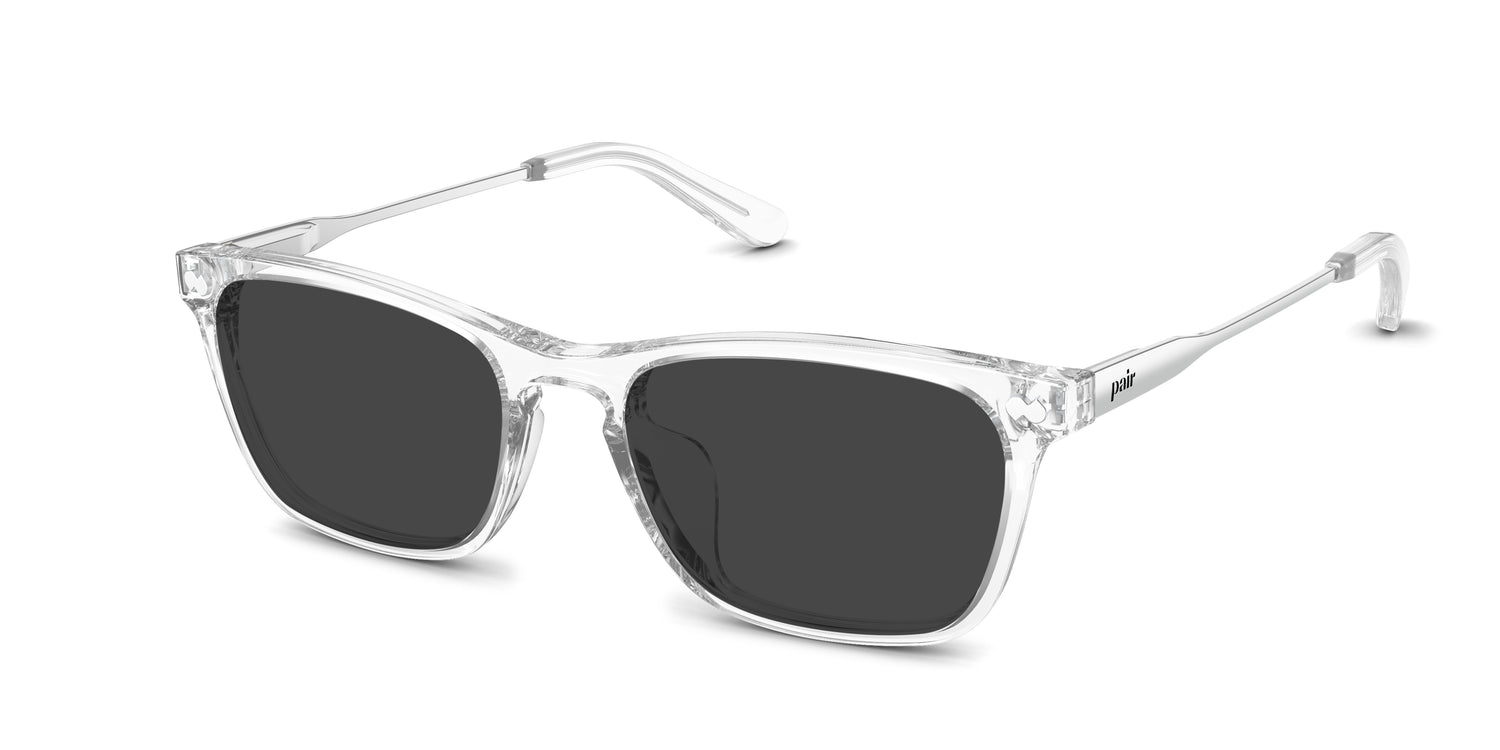 The Casper - Crystal Clear Acetate Silver Metal Sun
