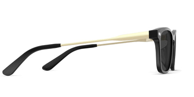 The Casper - Black Acetate Gold Metal Sun